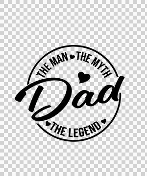 Dad Circular Badge Text Reading circle hearts logo black Stock Illustration