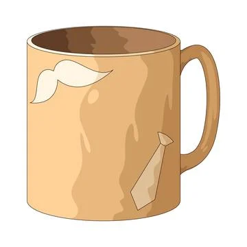 Dad coffee mug illustration Stock Illustration