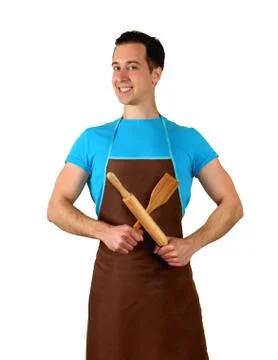 Dad cooks Stock Photos