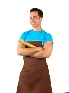 Dad cooks Stock Photos
