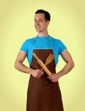 Dad cooks Stock Photos