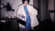 Dad Films The Family Fashion Show At Home 1950S Vintage Film Home Movie 1175 Stock Footage