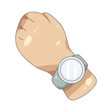 Dad hand wearing a watch Иллюстрация