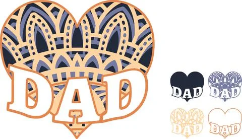 Dad heart Stock Illustration