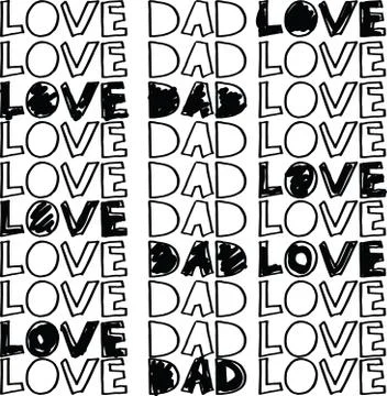 Dad love Stock Illustration