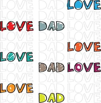 Dad love Stock Illustration