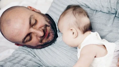Dad plays with her child Stock-Footage 72613479
