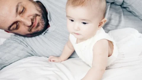 Dad plays with her child Stock-Footage 74351355