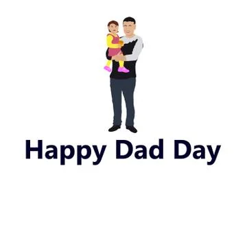 Dad with a small child. Stock Illustration