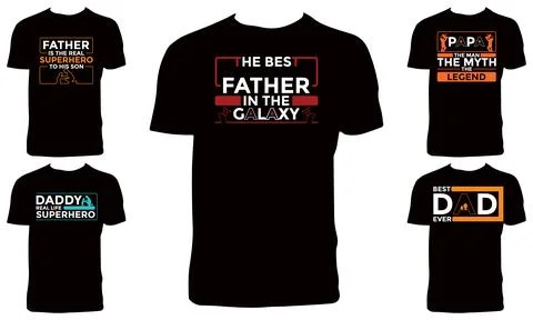 Dad T Shirt Design Bundle Stock Illustration