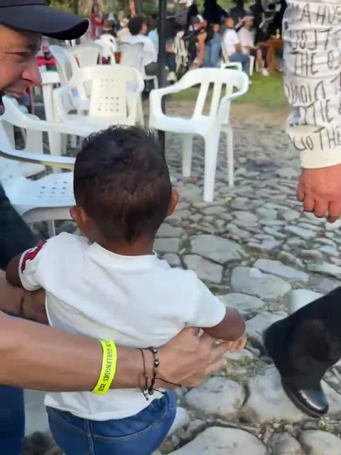 Dad Takes an Unexpected Fall With Son, Colombia, Antioquia, Salgar - 25 Jun 2025 Stock Footage 318325533