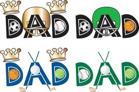Dad Text  Stock Illustration