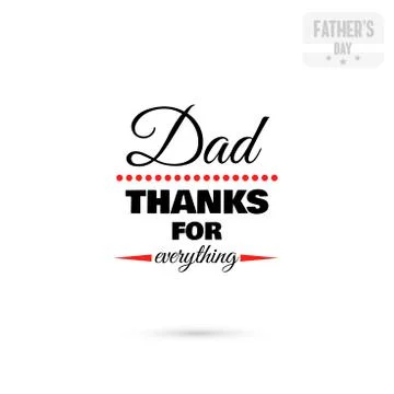 Dad Thanks For Everything Stock Illustration