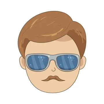 Dad wearing sunglasses Stock Illustration