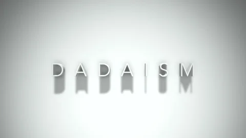 Dadaism 3D title animation with shadows on a white background Stock-Footage 297269143