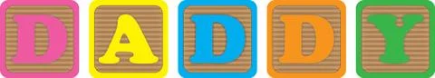 Daddy block 스톡 일러스트