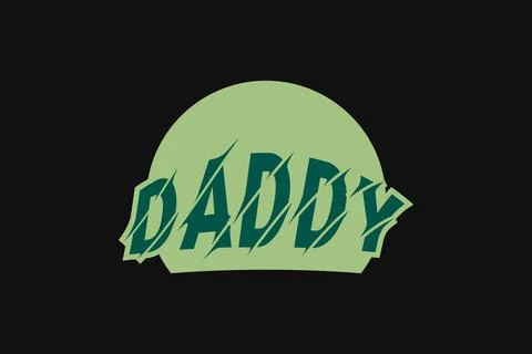 Daddy typographic logo vector illustration Stock Illustration
