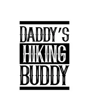 Daddy's drinking buddy. Hand drawn typography poster design. Illustrazione stock
