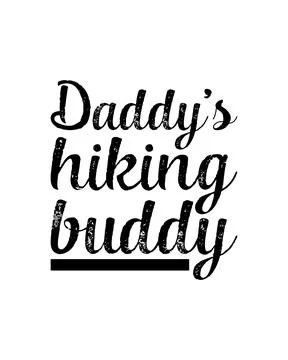 Daddy's drinking buddy. Hand drawn typography poster design. Stock Illustration