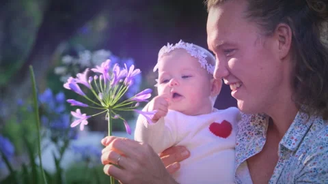 Daddy's little flower Stock Footage 295152832