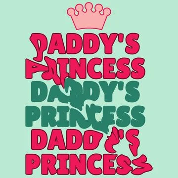 Daddy's princess Stock Illustration