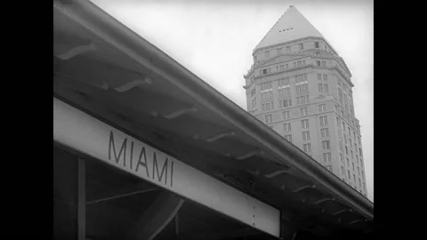 Dade County Courthouse And City Hall In Miami Stock Footage 154868162