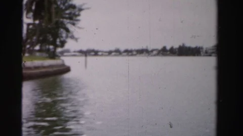DADE COUNTY FLORIDA-1955: Indian River Fruit Shop Then On A Boat Going To Shore Stock-Footage 123385265