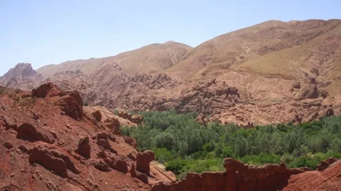 Dades Gorges in Morocco, Real Time Stock Footage 255427675