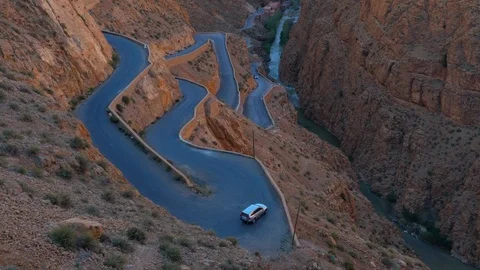 Dades Gorges at Morocco. Two shots! Stock Footage 95247544