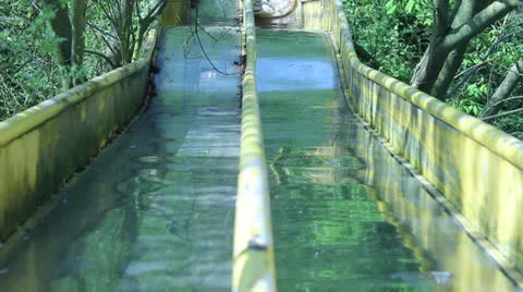 Dadipark Worn Out Slide Stock Footage 22497265