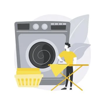 Dads and housework abstract concept vector illustration. Stock Illustration