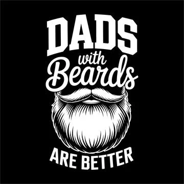 Dads with Beards Are Better Skull Beard Design Cool Dad Shirt for Beard Lov.. Illustrazione stock