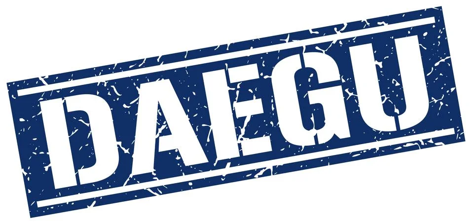 Daegu blue square stamp Stock Illustration