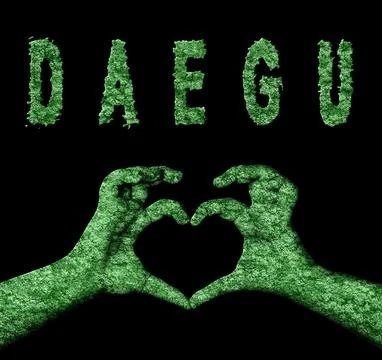 Daegu Heart Hands Nature Stock Illustration