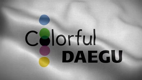 Daegu South Korea Flag Loop Background 4... | Stock Video | Pond5
