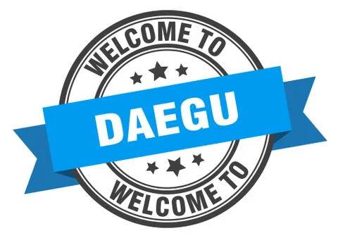 Daegu stamp. welcome to Daegu blue sign Stock Illustration