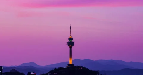Daegu tower in south korea 库存影片 45525801