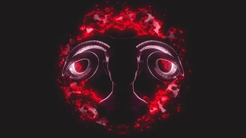 Daemon Head ABstract Geometry Loop Animation Stock Footage 240724392
