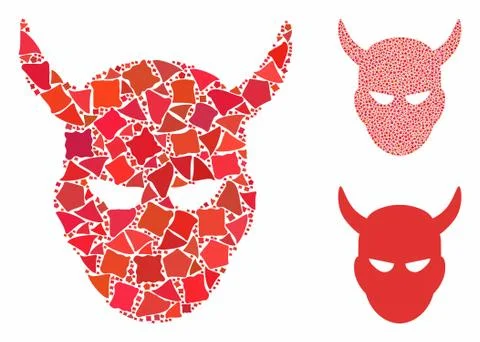 Daemon head Composition Icon of Bumpy Parts イラスト素材