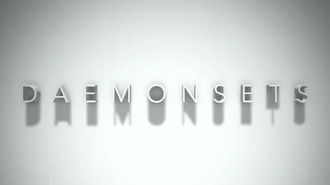 Daemonsets 3D title animation with shadows on a white background Stock Footage 297216126