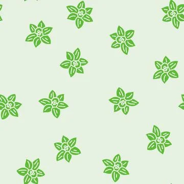 Daffodil flower spring glyph seamless pattern Illustrazione stock
