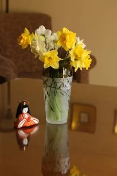 Daffodil in vase6 Foto stock
