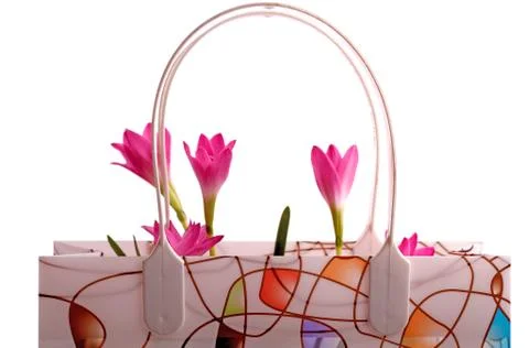 Daffodils in a bag Stockfoto's
