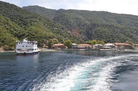 The Dafni is a Settlements built on Mount Athos 스톡 사진