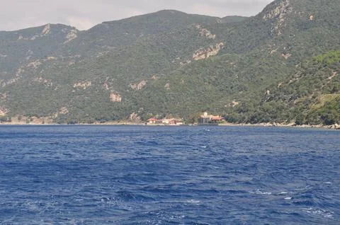 The Dafni is a Settlements built on Mount Athos Stock-Fotos