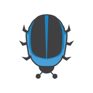 Daft Punk Bug Helmet creative vector logo icon illustration Stock Illustration