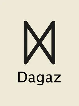 Dagaz Rune Illustrazione stock