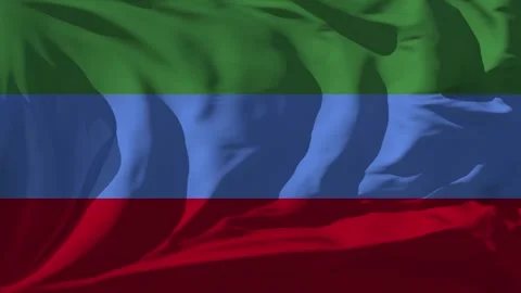 Dagestan Flag Loop Stock Footage 295747571