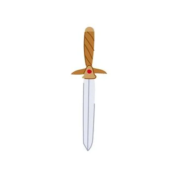 Dagger ancient weapon for close combat or ritual Stock Illustration