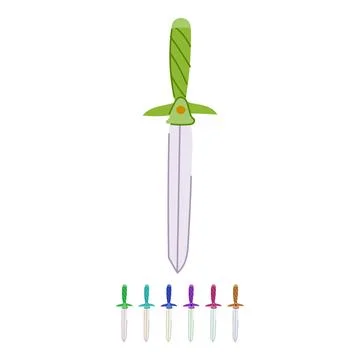 Dagger ancient weapon for close combat or ritual graphic Stock Illustration